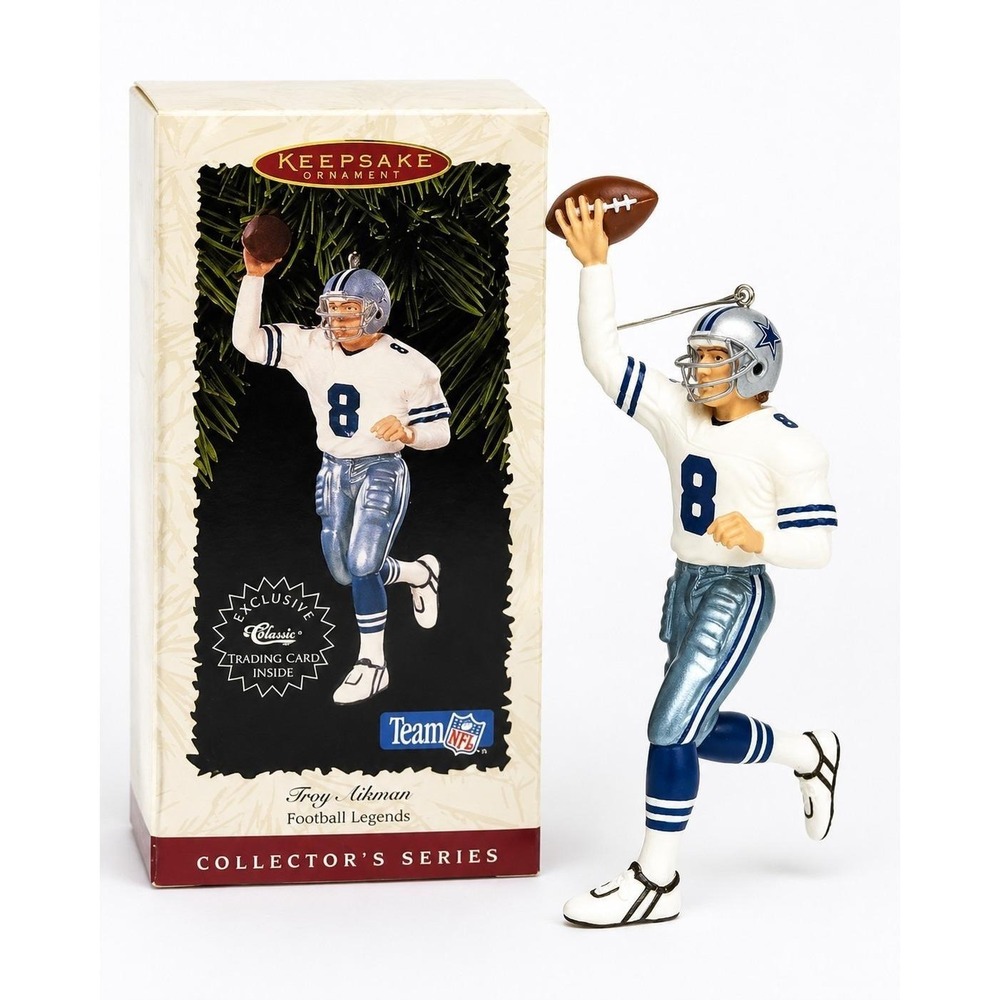 Hallmark Keepsake Troy Aikman Ornament 1996 Football Legends Series w/ Box